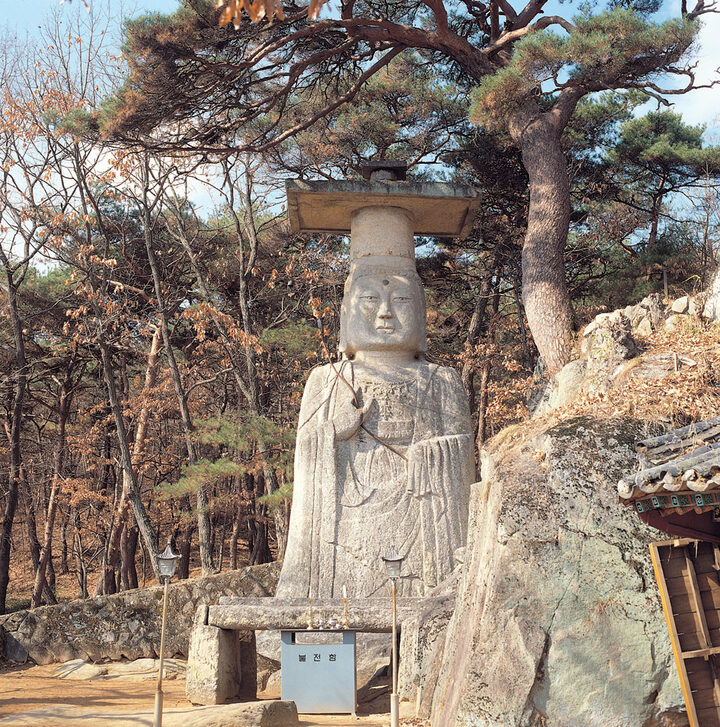 부여 대조사 석조미륵보살입상