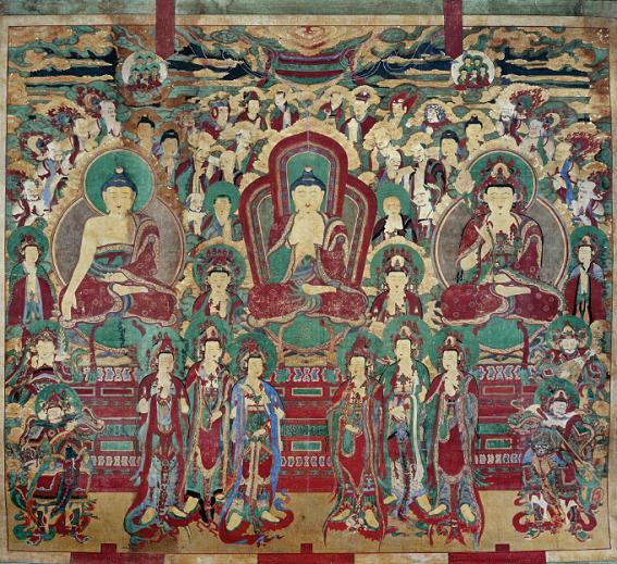 청도 운문사 비로자나삼신불회도