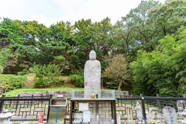 아산 평촌리 석조약사여래입상
