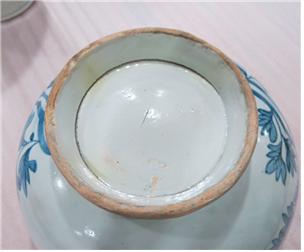 백자청화 모란문 대발