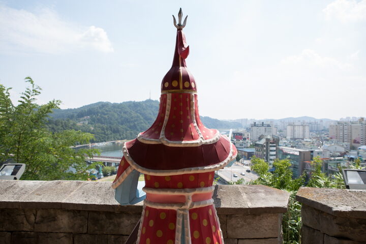 진주성 서장대_남강 방향 (촬영년도 : 2015년)