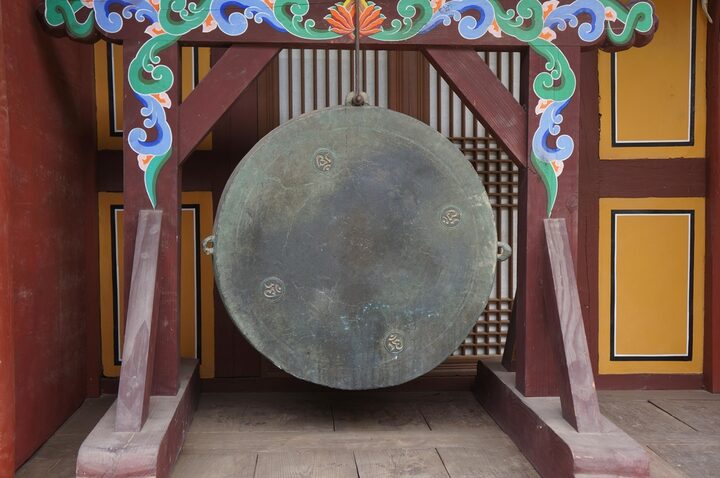 고성 옥천사 자방루 청동북
