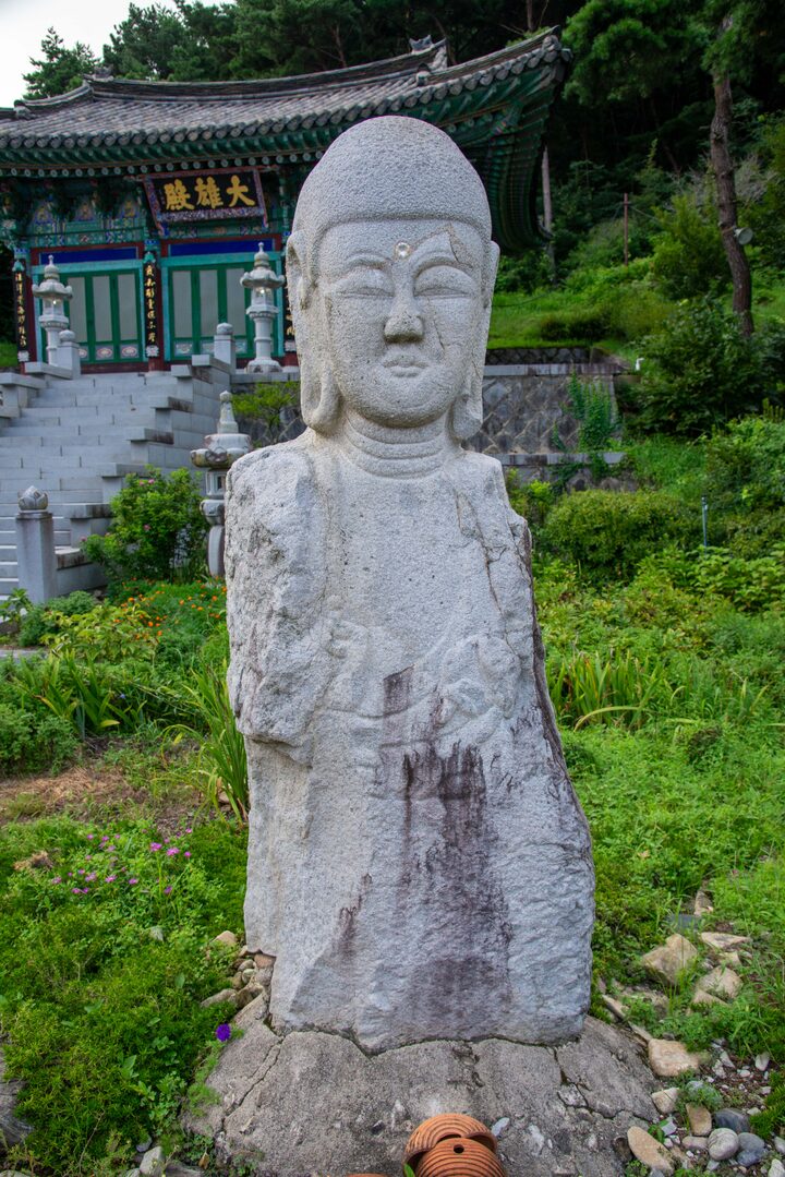 아산 송암사 석조여래입상(사진)_정면 (촬영년도_2024년)