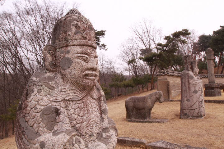 순릉 석인, 석수(2012.03.22.찰영, 파주삼릉관리소)