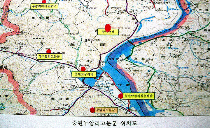 누암리일원유적분포