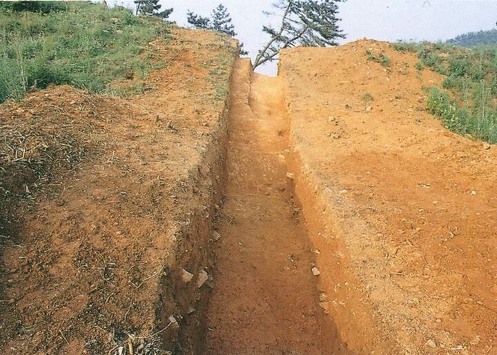 건지산성서벽단면