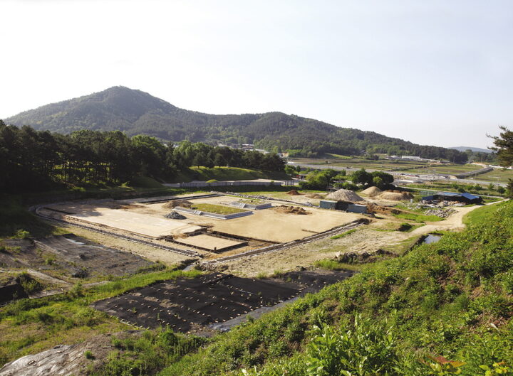 부여 능산리 사지 전경