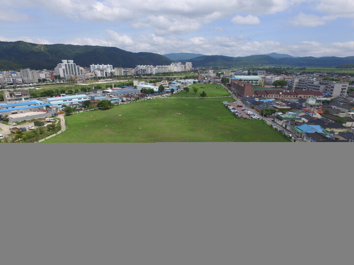 경주 성동동전랑지 서쪽상공(동쪽으로 조망) (고도보존육성과, 2017)