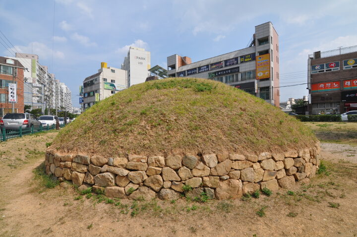 경주 황성동고분 배면 (고도보존육성과, 2017)