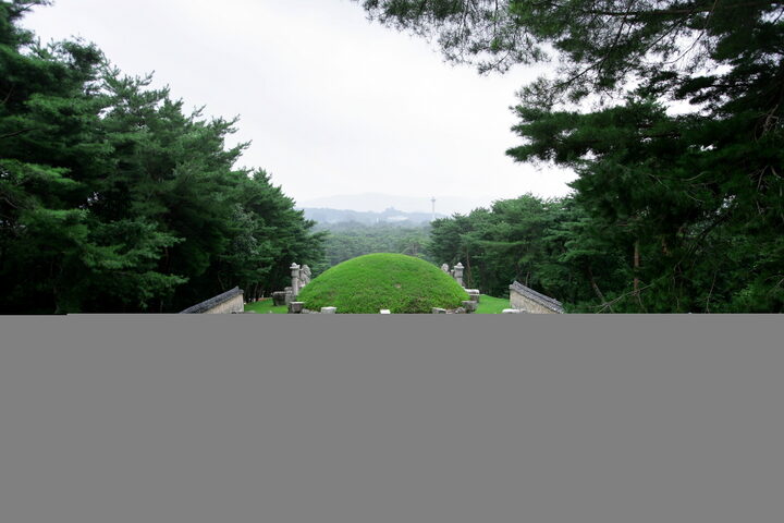 서울 태릉과 강릉_태릉 능침배면_미술_2005년(출처 : 국립문화재연구소)