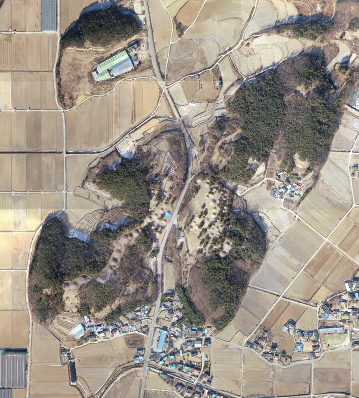 구미 낙산리 고분군_항공사진