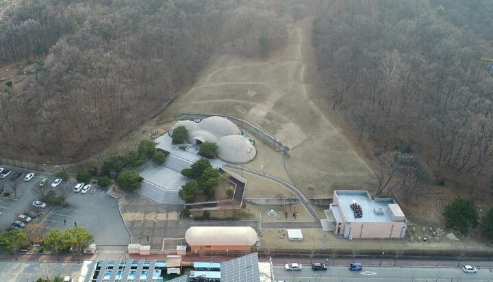 신봉동 고분군 항공사진