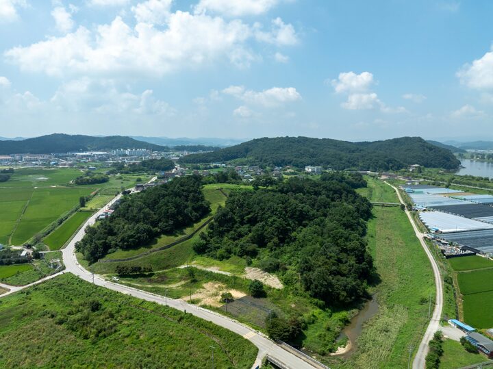 부여 청산성(항공사진)_산성 전경(항공) (촬영년도_2024년)