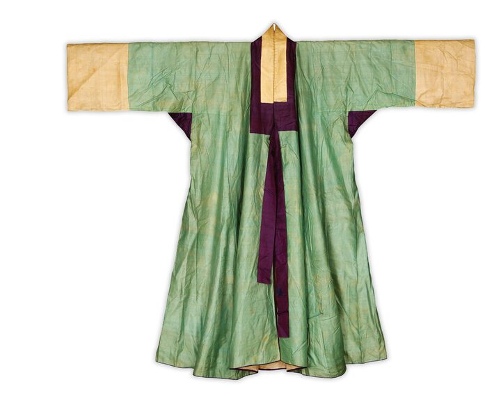 옥색 명주 장옷(앞)