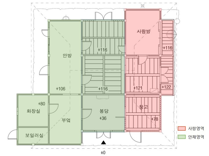 본채 평면도