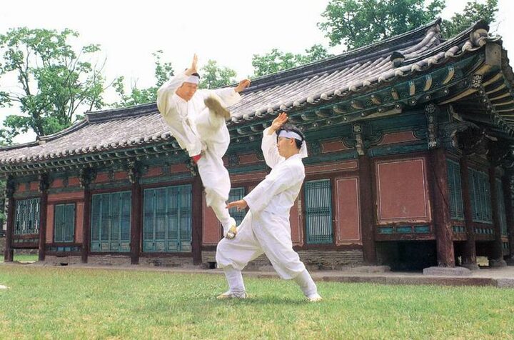 무릎밟고차기