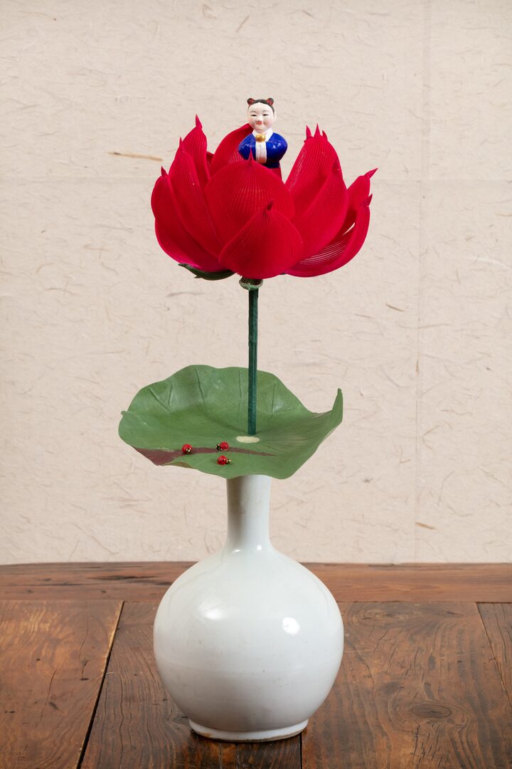 133393_연꽃 화병_궁중채화_국가유산청