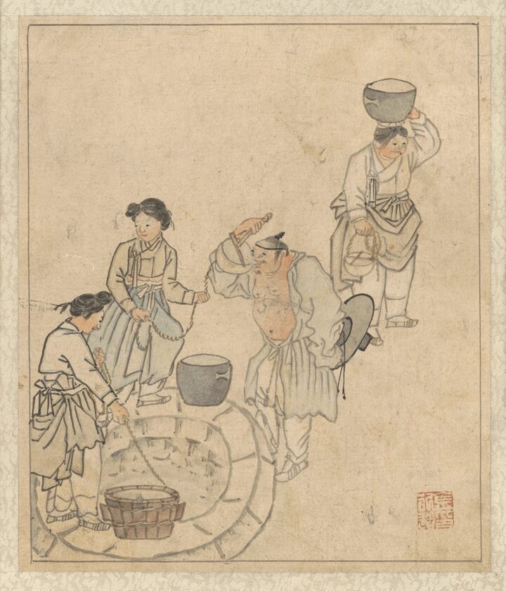 김홍도 풍속도화첩에서 확인할 수 있는 조선시대 복식(사진 제공 국립중앙박물관)
