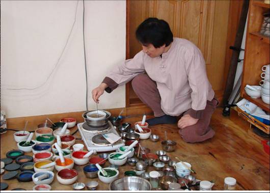 불화장(안료배합과정)
