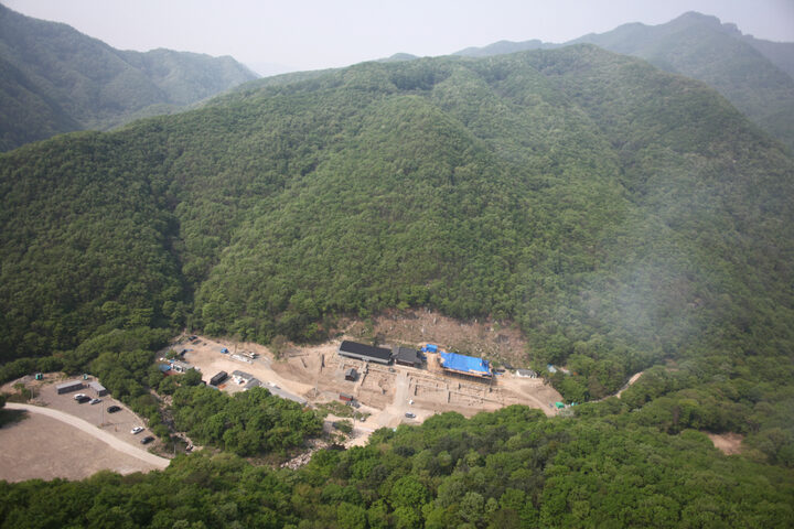 2009년 심원사지 발굴조사 전경
