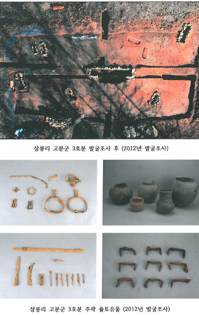 삼봉리 고분군 3호분 발굴조사 후(2012 발굴조사), 출토유물