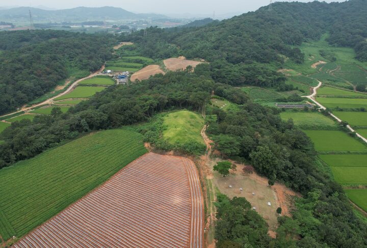 고창 칠암리 용산고분 전경, 고창군