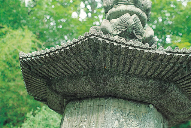 구례 연곡사 동 승탑 옥개석 암,수 막새기와