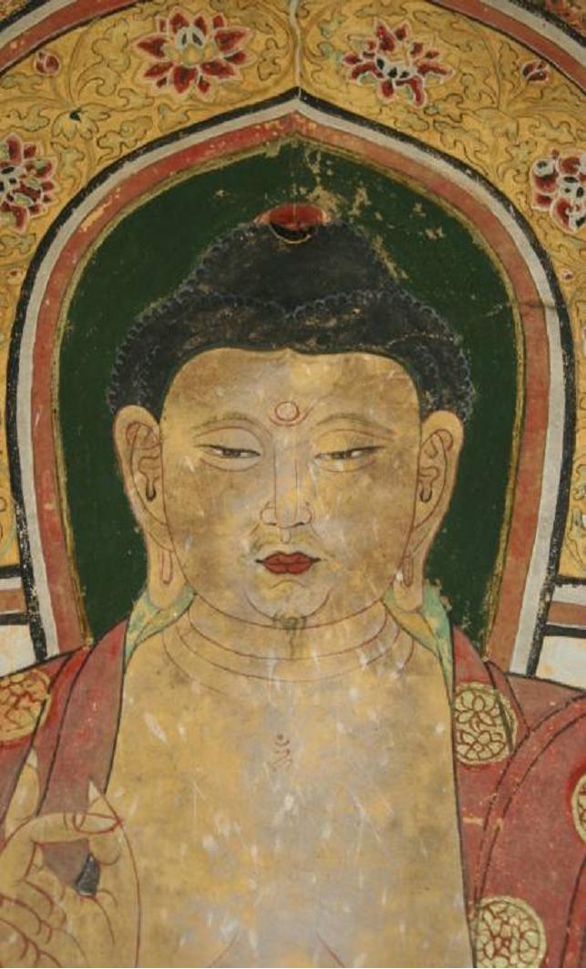 국보 강진 무위사 극락전 아미타여래삼존벽화- 세부