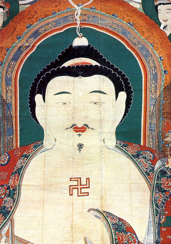 국보 청곡사 영산회괘불탱-본존불