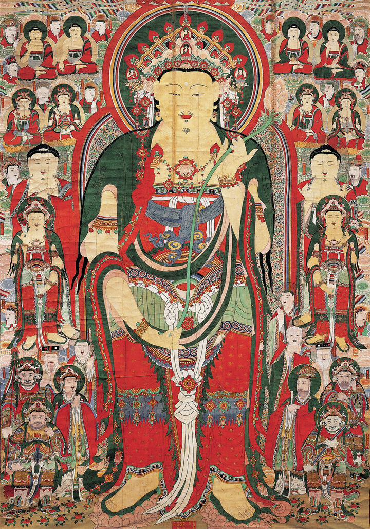 국보 장곡사 미륵불 괘불탱(2014년 국보 동산 앱사진)