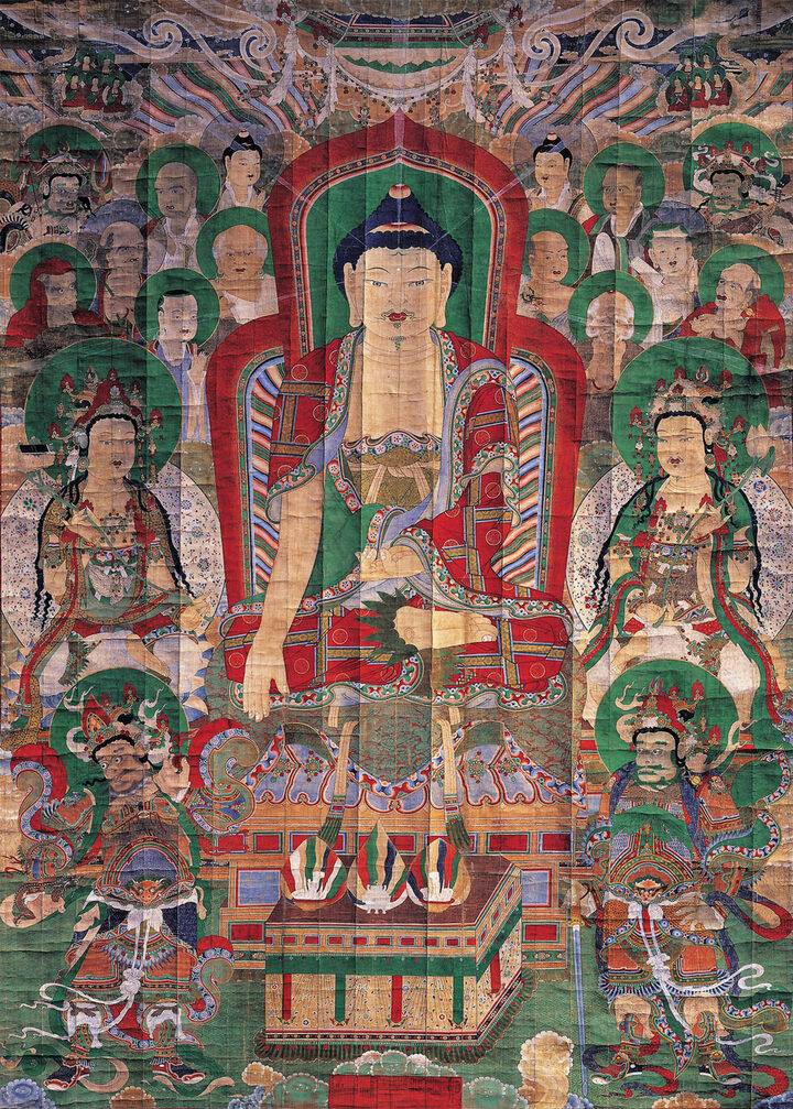 국보 화엄사 영산회 괘불탱(2014년 국보 동산 앱사진)
