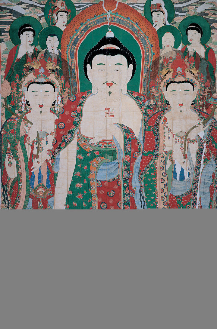 국보 청곡사 영산회괘불탱(2014년 국보 동산 앱사진)
