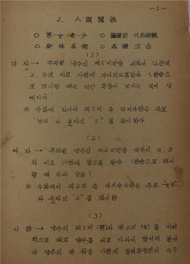한국수어교재 수화