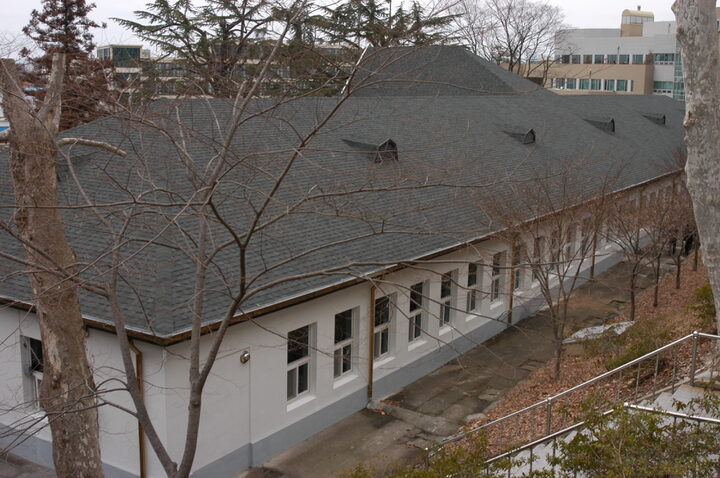 광주 조선대학교 부속중학교 구 교사: 배면