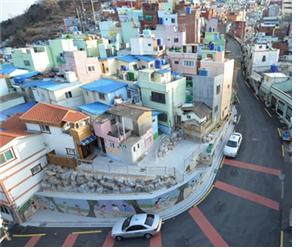 부산 아미동 비석마을 피란민 주거지 전경
