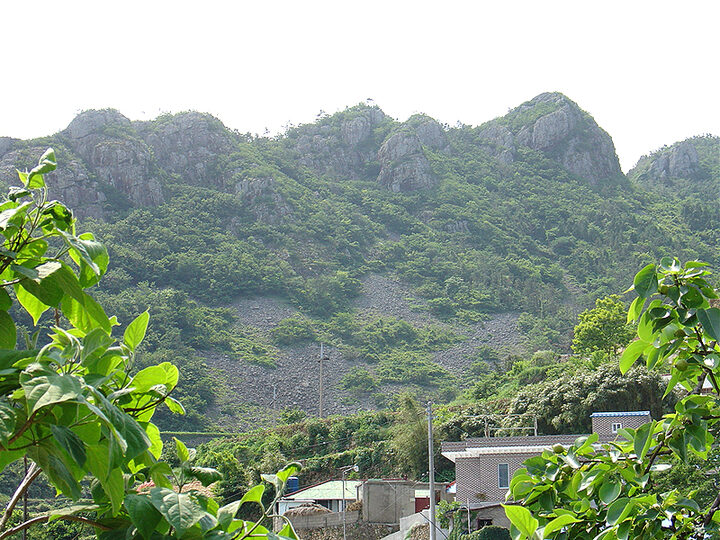 마을에서본응봉산