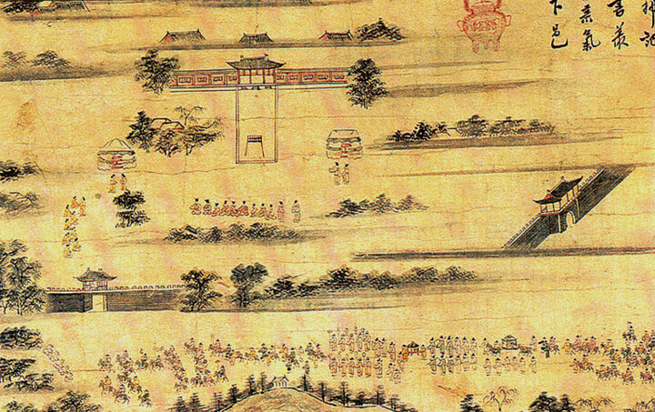 수양관전경및관차사행렬