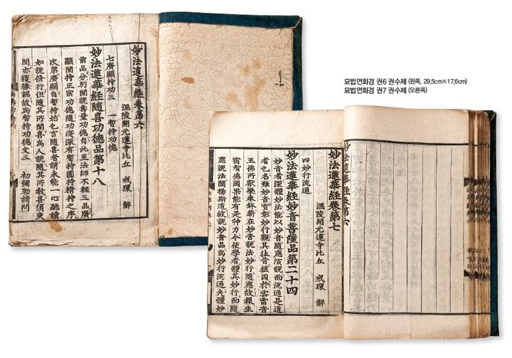 묘법연화경 권6,권7 권수제(단양군,충청북도문화재연구원)