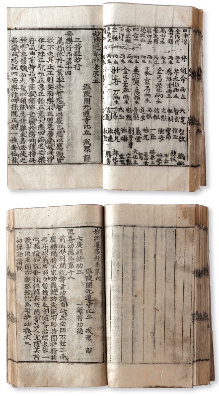 묘법연화경 권5, 권6 권수제(단양군,충청북도문화재연구원)