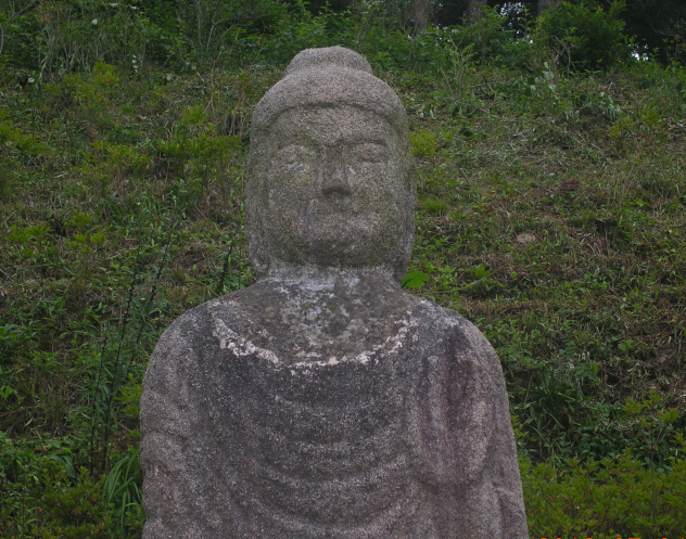 홍성 고산사 석조여래입상(상반신)