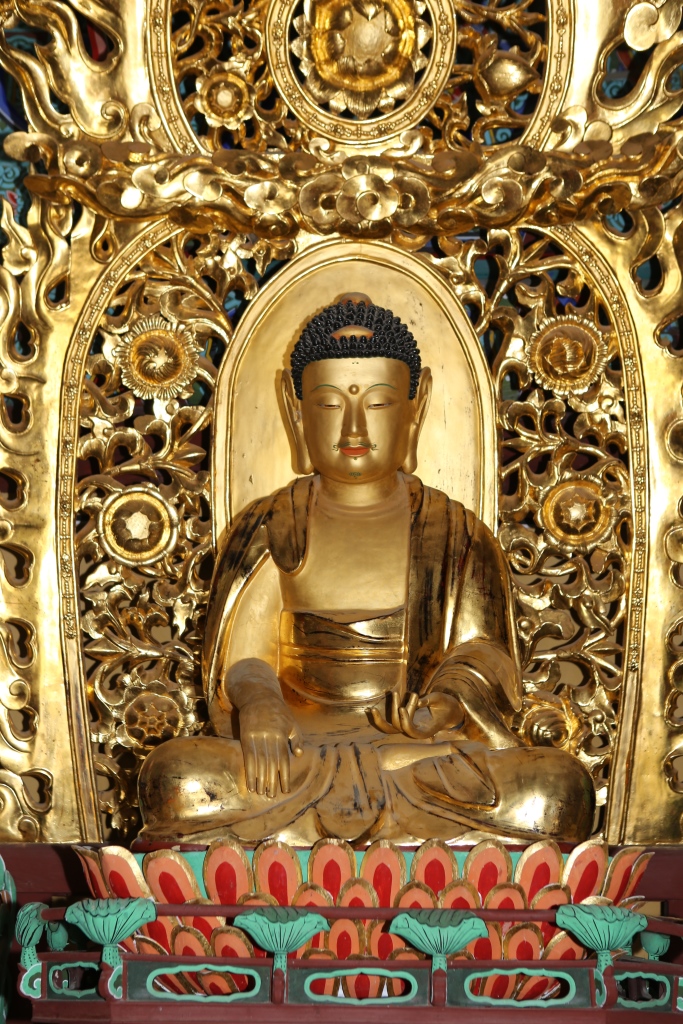 김제 금산사 대장전 목조삼존불상과 광배