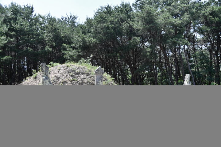 경절공 손중돈 및 정부인 최씨의 묘비, 석인상