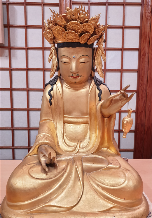 장연사 목조보살좌상 및 복장유물사진(청도군)
