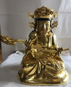 국사봉 사자암 목조보살좌상