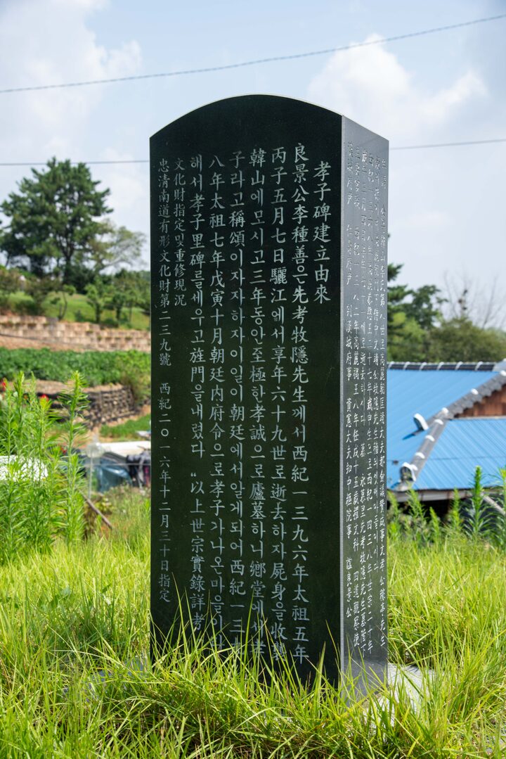 서천 이종선효자비(사진)_세부 (촬영년도_2024년)