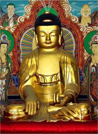 대구 보성선원 목조석가여래삼존좌상 (본존)
