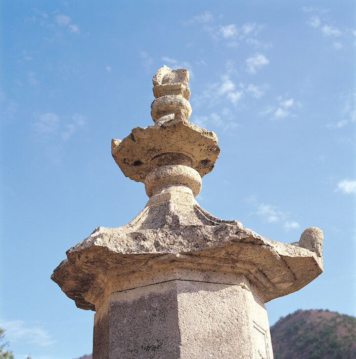 서부도 중 북쪽부도 옥개석과 상륜부