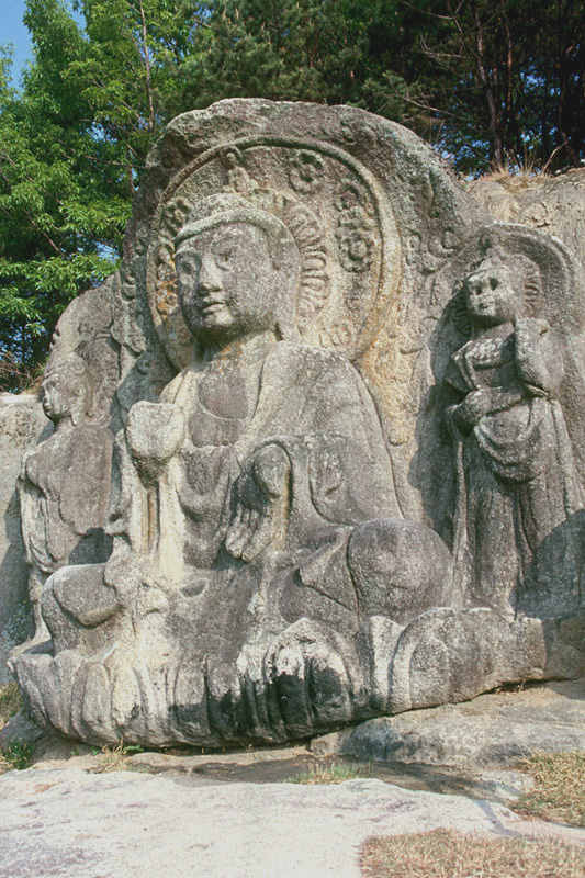 영주 가흥동 마애여래삼존상 및 여래좌상