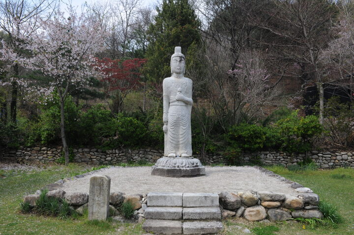 거창 상림리 석조보살입상(촬영:문화재청)