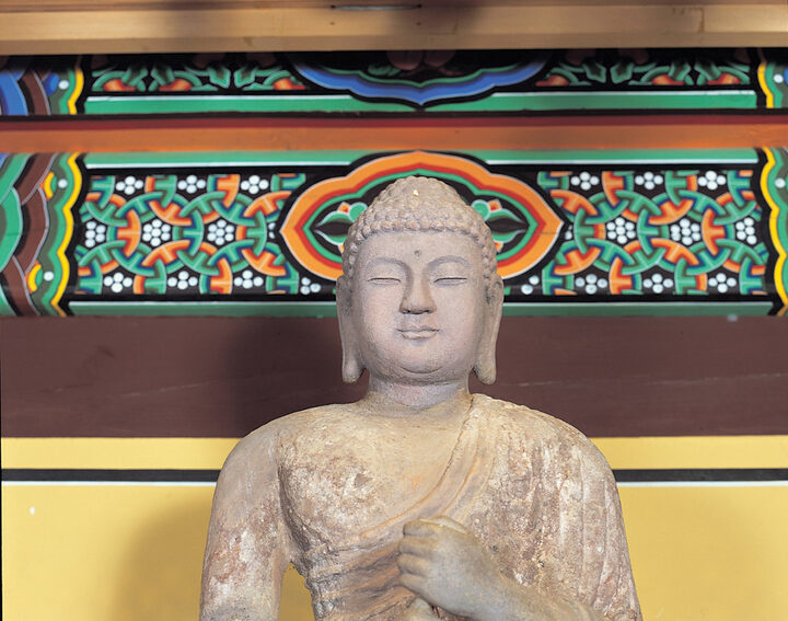 석불좌상 얼굴 부분